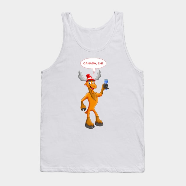 Canada, eh? A funny Canadian moose Tank Top by Annie Longhi